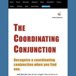 The Coordinating Conjunction