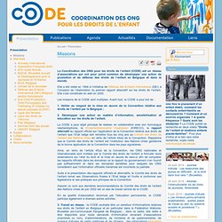 La CODE (La Coordination des ONG pour les Droits de l’Enfant)