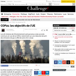 COP21: les objectifs de l'UE