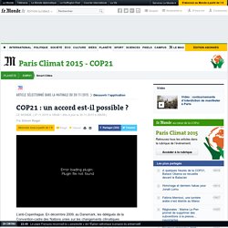 COP21 : un accord est-il possible ?