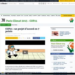 COP21 : un projet d’accord en 7 points