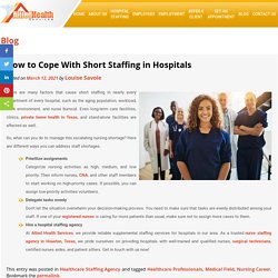 How to Cope With Short Staffing in Hospitals