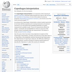 Copenhagen interpretation