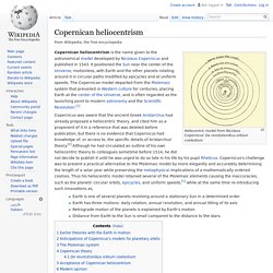 Copernican heliocentrism