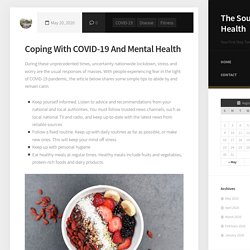 Coping With COVID-19 And Mental Health - The Sound Health