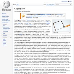 Coping saw