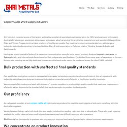 High-end Copper Cable Wire Supply in Sydney - Shrimetals