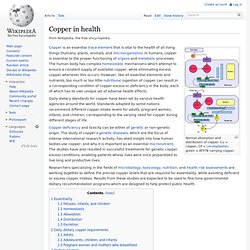 Copper in health