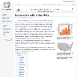 Copper mining in the United States
