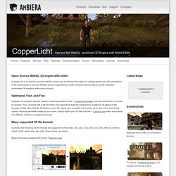 CopperLicht - JavaScript 3D Engine using WebGL