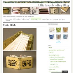 Coptic Stitch « Lili's Bookbinding Blog