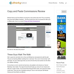 Copy and Paste Commissions Review