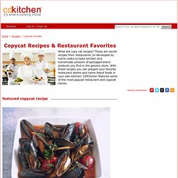 Copy Cat Recipes From Popular Restaurants and Brands