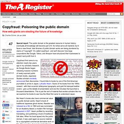 Copyfraud: Poisoning the public domain