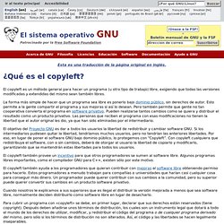 ¿Qué es el copyleft? - Proyecto GNU