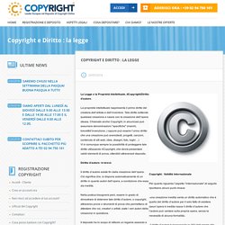 Copyright - Copyright e Diritto : la legge