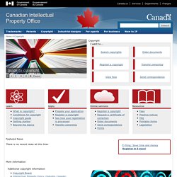 Copyright - Canadian Intellectual Property Office