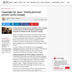 Copyright de Java : Oracle perd son procès contre Google
