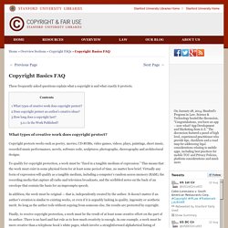Copyright & Fair Use - Copyright Basics FAQ
