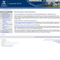 Copyright Office: Photocopy and Computer Notices