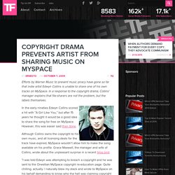 Copyright Drama Prevents Artist From Sharing Music on MySpace