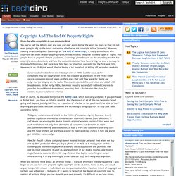 Copyright And The End Of Property Rights