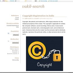 Copyright Registration in India - vakil-search