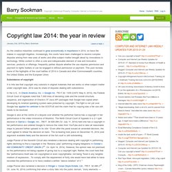 Copyright law 2014: the year in review