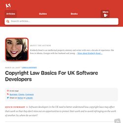 Copyright Law Basics For UK Software Developers