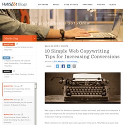 10 Simple Web Copywriting Tips for Increasing Conversions