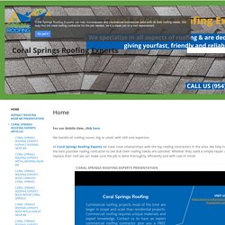 Coral Springs Roofing Experts