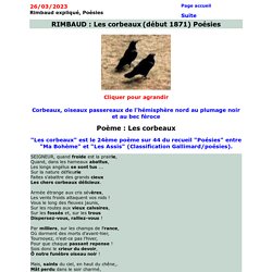 Rimbaud, 'Les corbeaux'