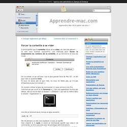 Forcer la corbeille à se vider – Apprendre Mac - Confirmé