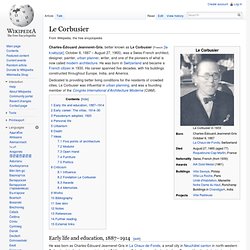 Le Corbusier - Wikipedia, the free encyclopedia