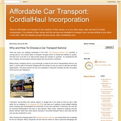 Affordable Car Transport: CordialHaul Incorporation: Why and How To Choose a Car Transport Service