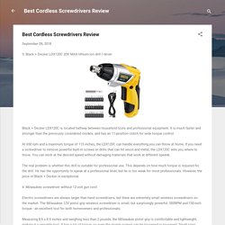 Best Cordless Screwdrivers Review