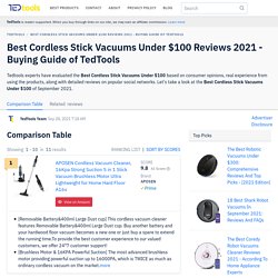 Best Cordless Stick Vacuums Under $100 of 2021 - TedTools