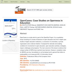 OpenCases: Case Studies on Openness in Education