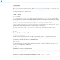 Core API - endpoint reference