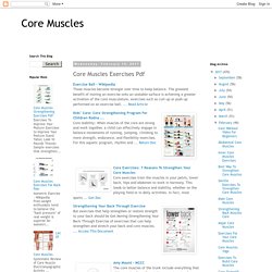 Core Muscles: Core Muscles Exercises Pdf
