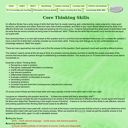 Core Thinking Skills