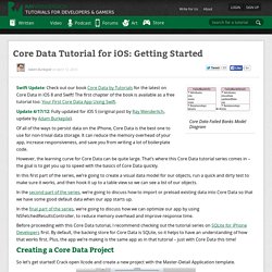 Core Data Tutorial for iOS: Getting Started