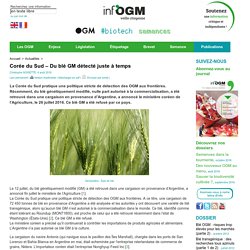 INFOGM 04/08/16 Corée du Sud – Du blé GM détecté juste à temps