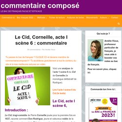 Le Cid, Corneille, acte I scène 6 : analyse du monologue