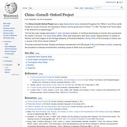 China-Cornell-Oxford Project