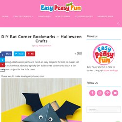 DIY Bat Corner Bookmarks - Halloween Crafts
