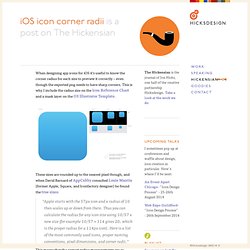 iOS icon corner radii