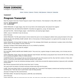 Four Corners - 11/05/2009: Program Transcript