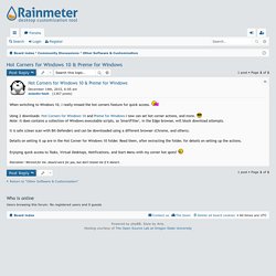 Hot Corners for Windows 10 & Preme for Windows - Rainmeter Forums