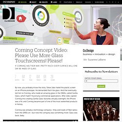 Corning Concept Video: Please Use More Glass Touchscreens! Please!